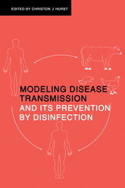 Couverture de l’ouvrage Modeling Disease Transmission and its Prevention by Disinfection