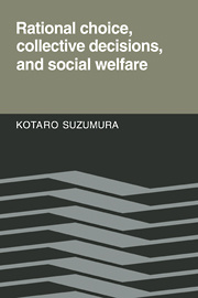 Couverture de l’ouvrage Rational Choice, Collective Decisions, and Social Welfare