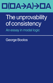 Couverture de l’ouvrage The Unprovability of Consistency