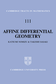 Couverture de l’ouvrage Affine Differential Geometry