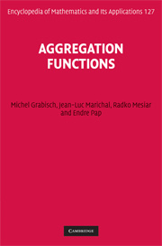 Couverture de l’ouvrage Aggregation Functions
