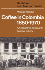 Couverture de l’ouvrage Coffee in Colombia, 1850–1970