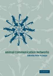 Couverture de l’ouvrage Animal communication networks