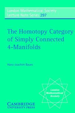 Couverture de l’ouvrage The Homotopy Category of Simply Connected 4-Manifolds