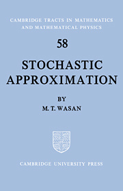Couverture de l’ouvrage Stochastic Approximation