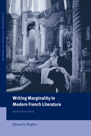 Cover of the book Writing Marginality in Modern French Literature