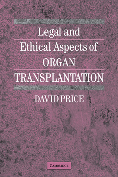 Couverture de l’ouvrage Legal and Ethical Aspects of Organ Transplantation
