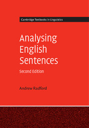 Couverture de l’ouvrage Analysing English Sentences