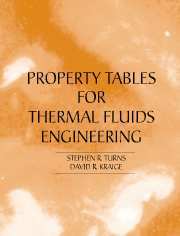 Cover of the book Properties Tables Booklet for Thermal Fluids Engineering