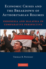 Couverture de l’ouvrage Economic Crises and the Breakdown of Authoritarian Regimes