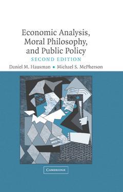 Couverture de l’ouvrage Economic Analysis, Moral Philosophy and Public Policy