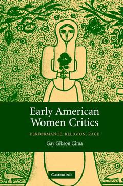 Couverture de l’ouvrage Early American Women Critics