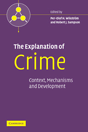 Couverture de l’ouvrage The Explanation of Crime