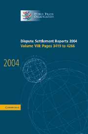 Couverture de l’ouvrage Dispute Settlement Reports 2004