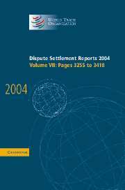 Couverture de l’ouvrage Dispute Settlement Reports 2004