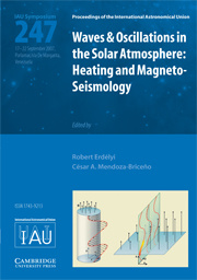 Cover of the book Waves and Oscillations in the Solar Atmosphere (IAU S247)
