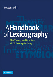 Couverture de l’ouvrage A Handbook of Lexicography