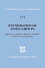 Couverture de l’ouvrage Enumeration of Finite Groups