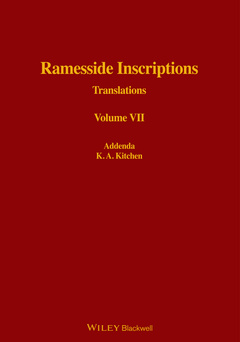 Couverture de l’ouvrage Ramesside Inscriptions, Addenda to I - VI