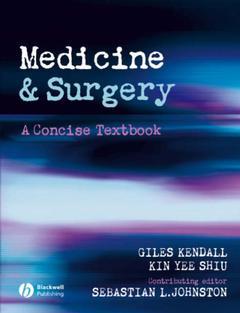 Couverture de l’ouvrage Medicine and Surgery