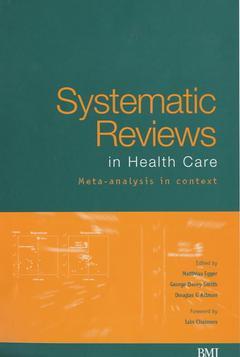 Couverture de l’ouvrage Systematic Reviews in Health Care