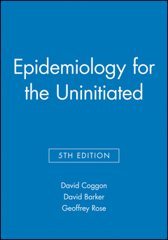Couverture de l’ouvrage Epidemiology for the Uninitiated