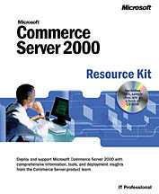 Cover of the book Microsoft commerce server 2000 resource Kit (avec CD-ROM)