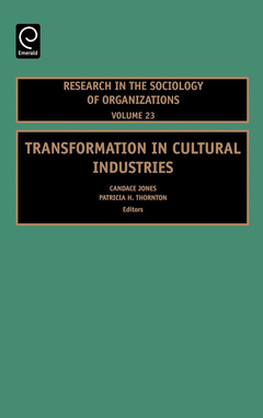Cover of the book Transformation in cultural industries