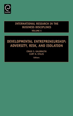Couverture de l’ouvrage Developmental entrepreneurship: adversity, risk, and isolation