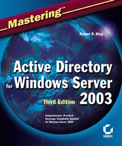 Couverture de l’ouvrage Mastering active directory for Windows Server 2003 (3rd Ed. 2003)