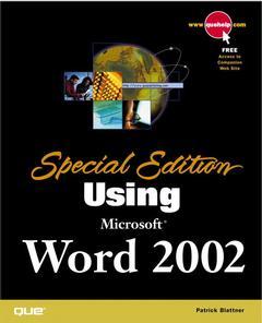 Couverture de l’ouvrage Using Microsoft Word 2002 (Special edition)