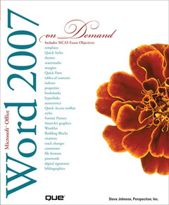 Couverture de l’ouvrage Microsoft office word 2007 on demand