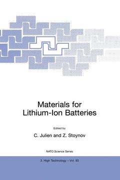 Couverture de l’ouvrage Materials for Lithium-Ion Batteries