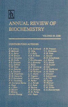 Couverture de l’ouvrage Annual review of biochemistry volume 69 (2000)