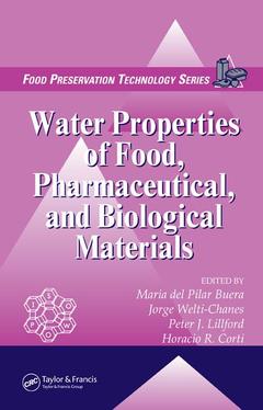 Couverture de l’ouvrage Water Properties of Food, Pharmaceutical, and Biological Materials