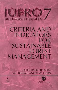 Couverture de l’ouvrage Criteria and Indicators for Sustainable Forest Management (IUFRO 7 Research Series)