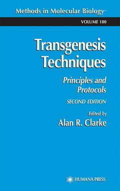 Couverture de l’ouvrage Transgenesis techniques : principles and protocols (Methods in molecular biology, vol.180)