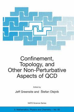 Couverture de l’ouvrage Confinement, Topology, and Other Non-Perturbative Aspects of QCD