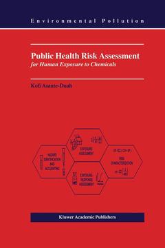 Couverture de l’ouvrage Public Health Risk Assessment for Human Exposure to Chemicals