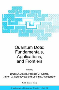 Couverture de l’ouvrage Quantum Dots: Fundamentals, Applications, and Frontiers