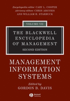 Cover of the book The Blackwell Encyclopedia of Management, Management Information Systems