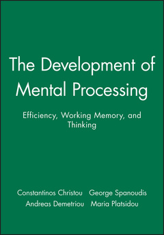 Couverture de l’ouvrage The Development of Mental Processing