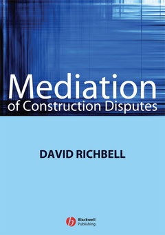 Couverture de l’ouvrage Mediation of Construction Disputes