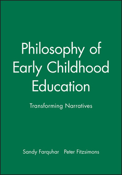 Couverture de l’ouvrage Philosophy of Early Childhood Education