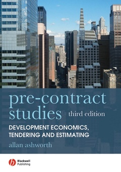 Couverture de l’ouvrage Pre-contract Studies