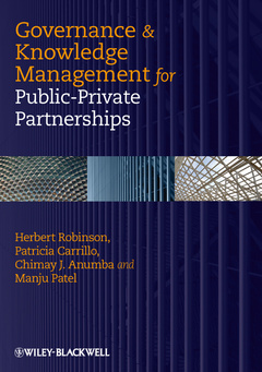 Couverture de l’ouvrage Governance and Knowledge Management for Public-Private Partnerships