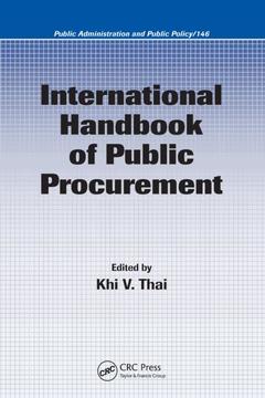 Couverture de l’ouvrage International Handbook of Public Procurement