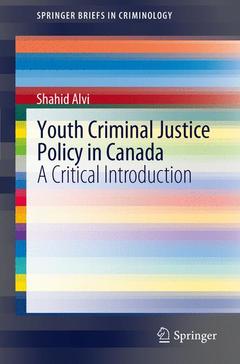 Couverture de l’ouvrage Youth Criminal Justice Policy in Canada