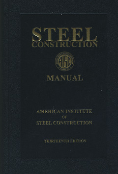 Couverture de l’ouvrage Manual of steel construction