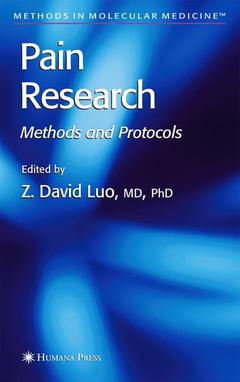 Couverture de l’ouvrage Pain research: methods and protocols (Methods in molecular medicine, Vol. 99)